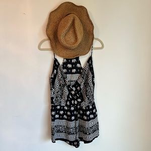 Elephant Patterned Romper